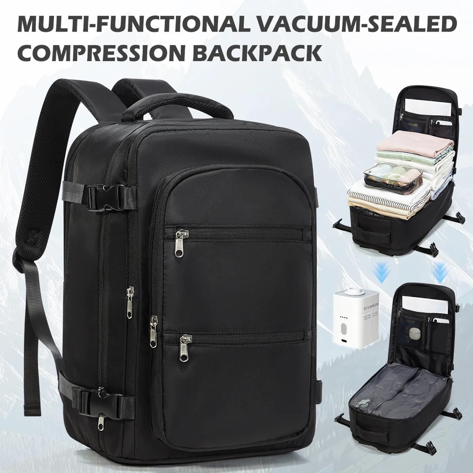 Sac sous vide pour vêtements, sac à dos bagage à main avion, sac à dos sous vide essentiels de voyag