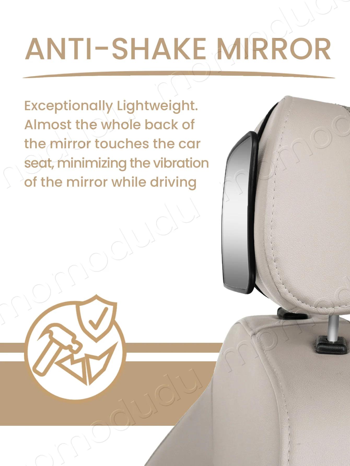 Rétroviseur de voiture pour bébé incassable, miroir arrière pour bébé, vue claire en cristal plus la