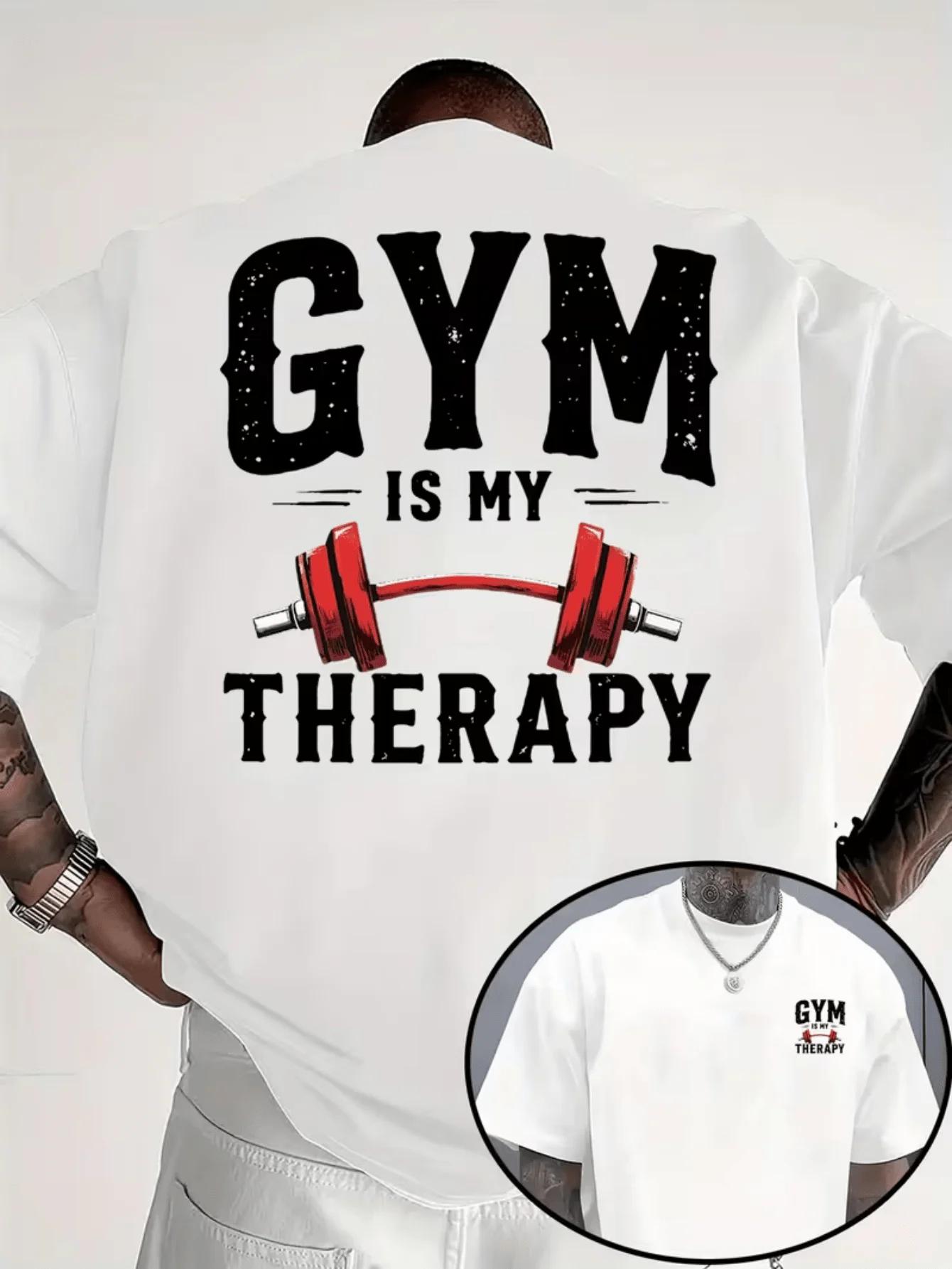 T-shirt de sport pour homme, imprimé, doux et respirant, avec des motifs d'entraînement audacieux, c