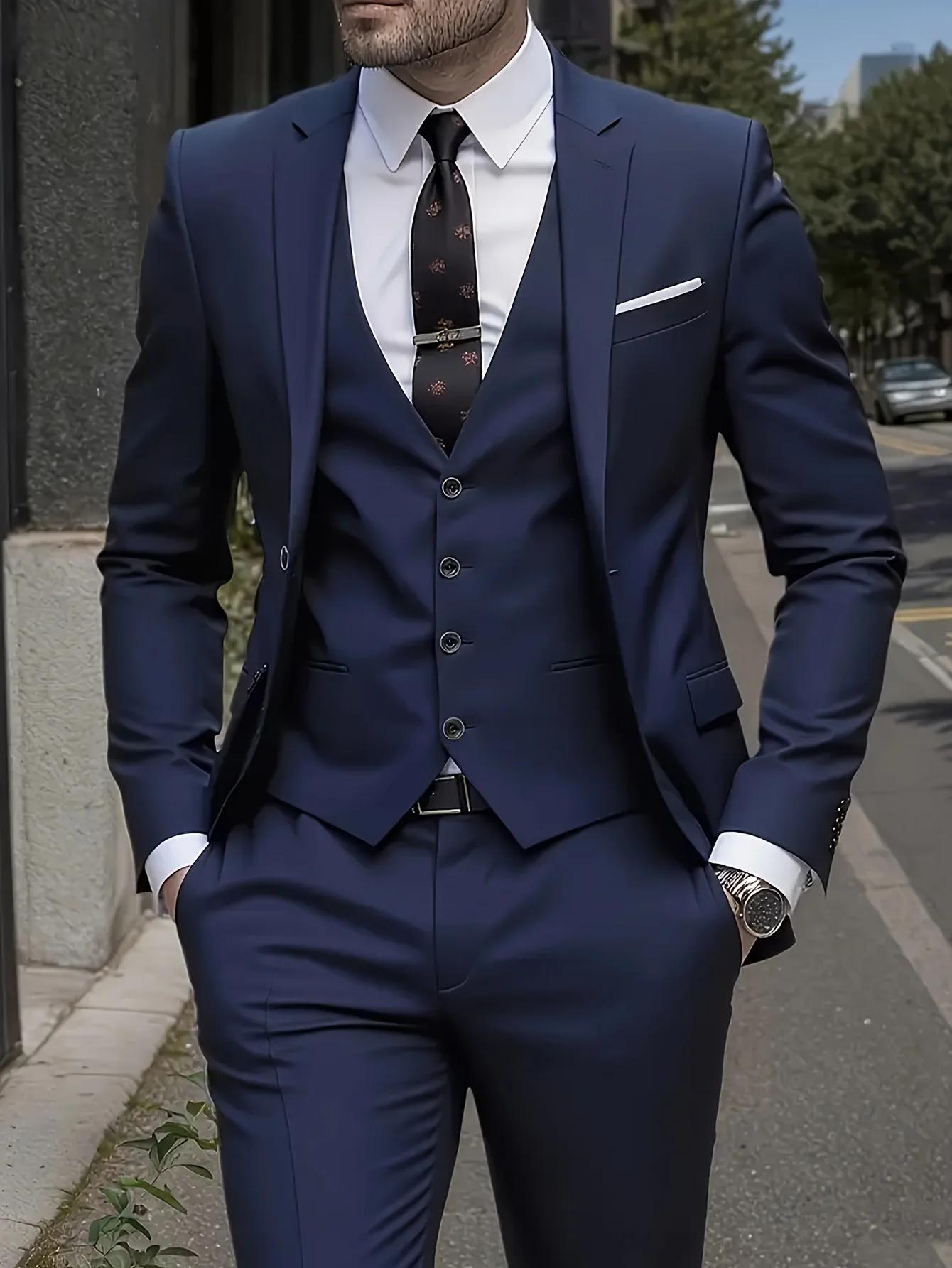 Ensemble de costume 2 pièces bordeaux pour homme (blazer + pantalon uniquement, gilet non inclus), v