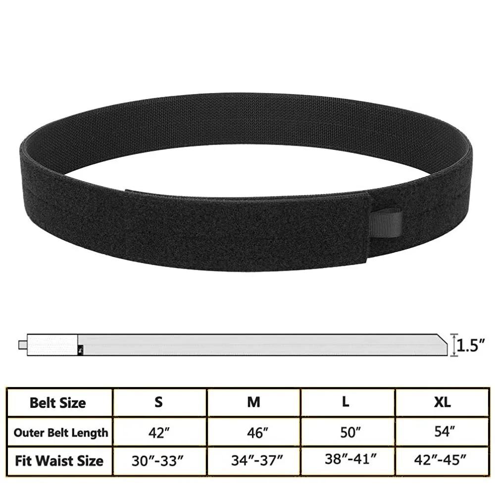 Ceinture Tactique Intérieure de 1,5 Pouce pour Hommes, Ceinture de Service Extérieure en Nylon pour