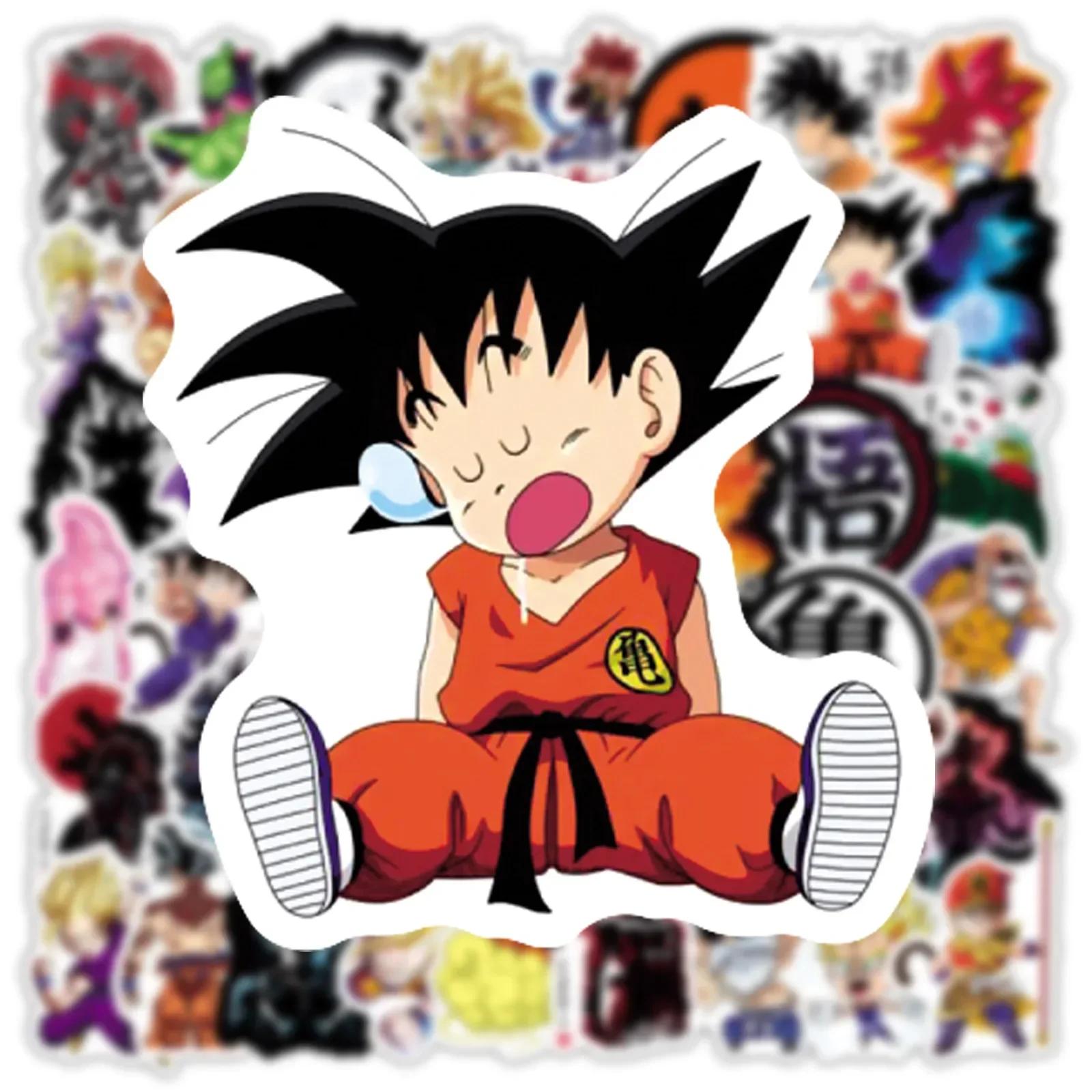 50/100/200 pièces Anime Dragon Ball autocollants pour enfants Graffiti Skateboard ordinateur portabl