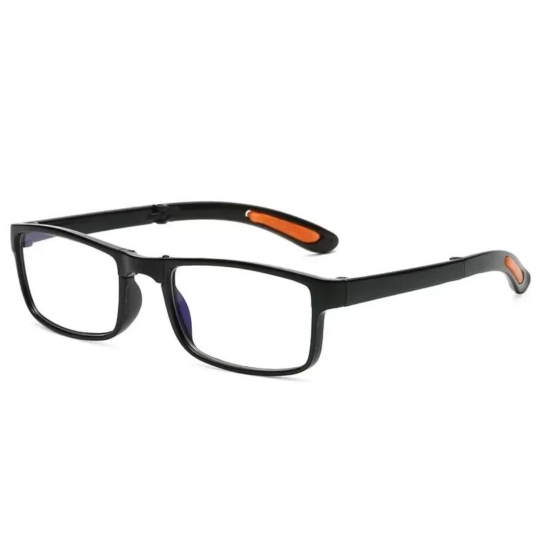 Lunettes de lecture pliantes avec étui, Anti-lumière bleue, presbytie rétro unisexe, lunettes de poc