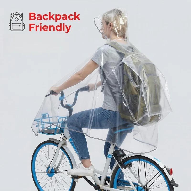 EVA imperméable pour vélo cyclisme Poncho sac à dos conception adulte vêtements de pluie bande réflé
