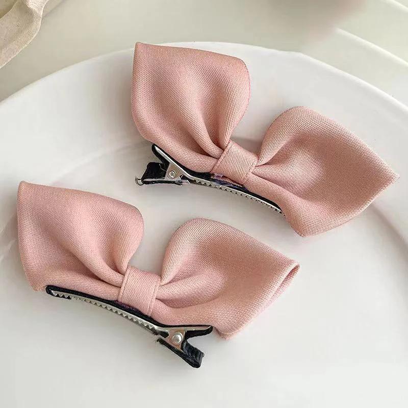 Épingles à cheveux à nœud coréen pour enfants, 2 pièces, couvre-chef doux et mignon pour filles, Bar