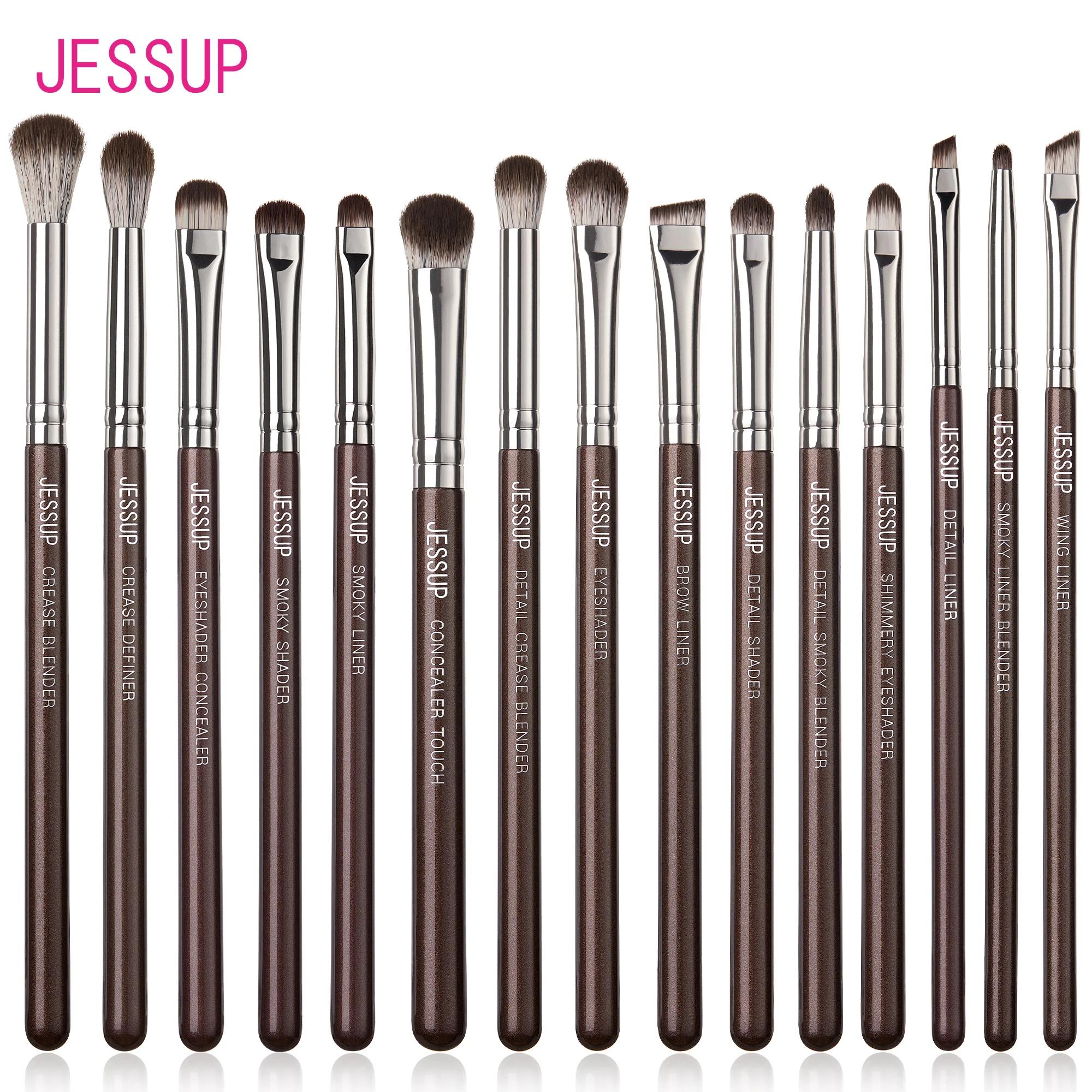 Jessup – ensemble de pinceaux de maquillage pour les yeux, professionnels, 15 pièces, pour fard à pa