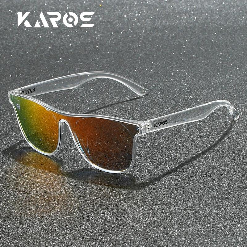 KAROS lunettes de soleil polarisées pour hommes femmes carré surdimensionné Anti-éblouissement condu