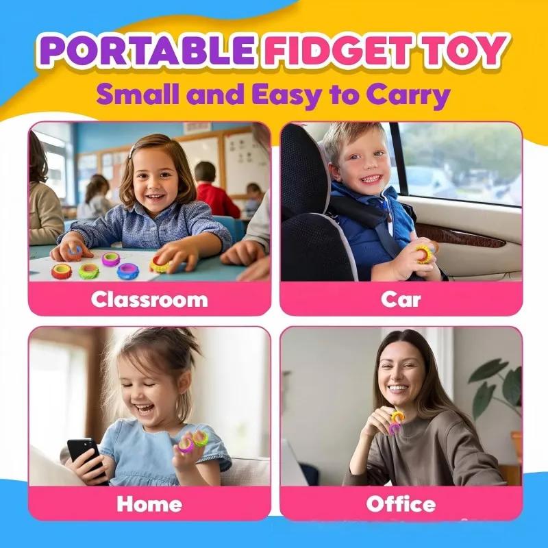 Nouveaux jouets Fidget anneau sensoriel en Silicone pour enfants jouet de décompression en Silicone