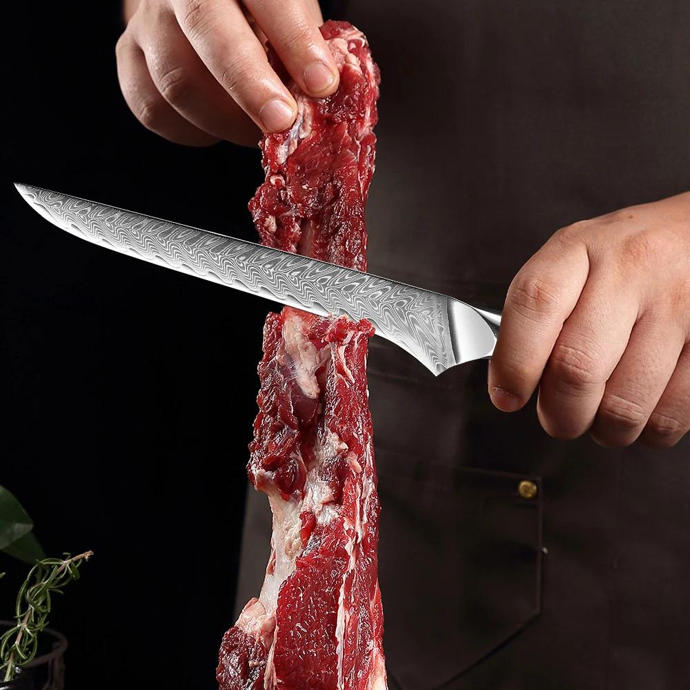 Couteau de Chef pour désosser (filet), 6 pouces, meilleur damas japonais VG10 en acier 67 couches, c