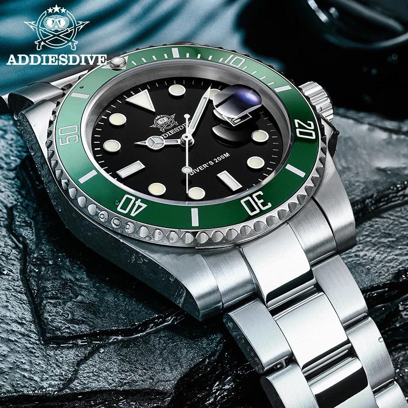 ADDIESDIVE montre en acier inoxydable montre à Quartz de loisirs d'affaires européennes et américain