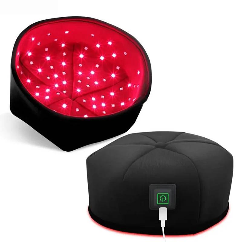 Chapeau de thérapie à la lumière rouge, dispositif proche infrarouge, casque de traitement LED pour