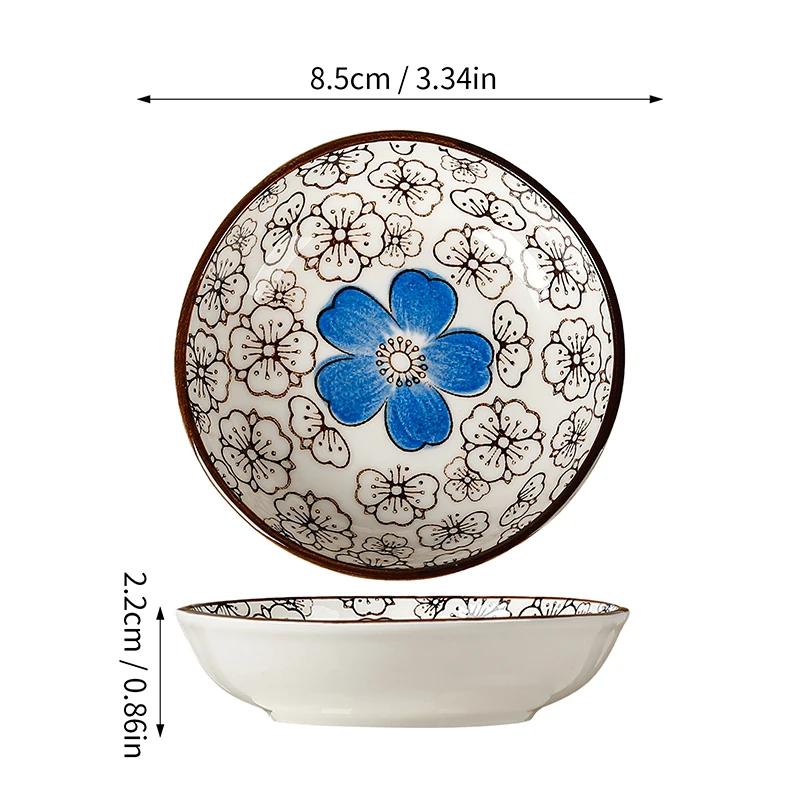 Mini assiette japonaise en céramique pour Barbecue, 6 pièces, trempage Sashimi, Sushi, Sauce soja, p
