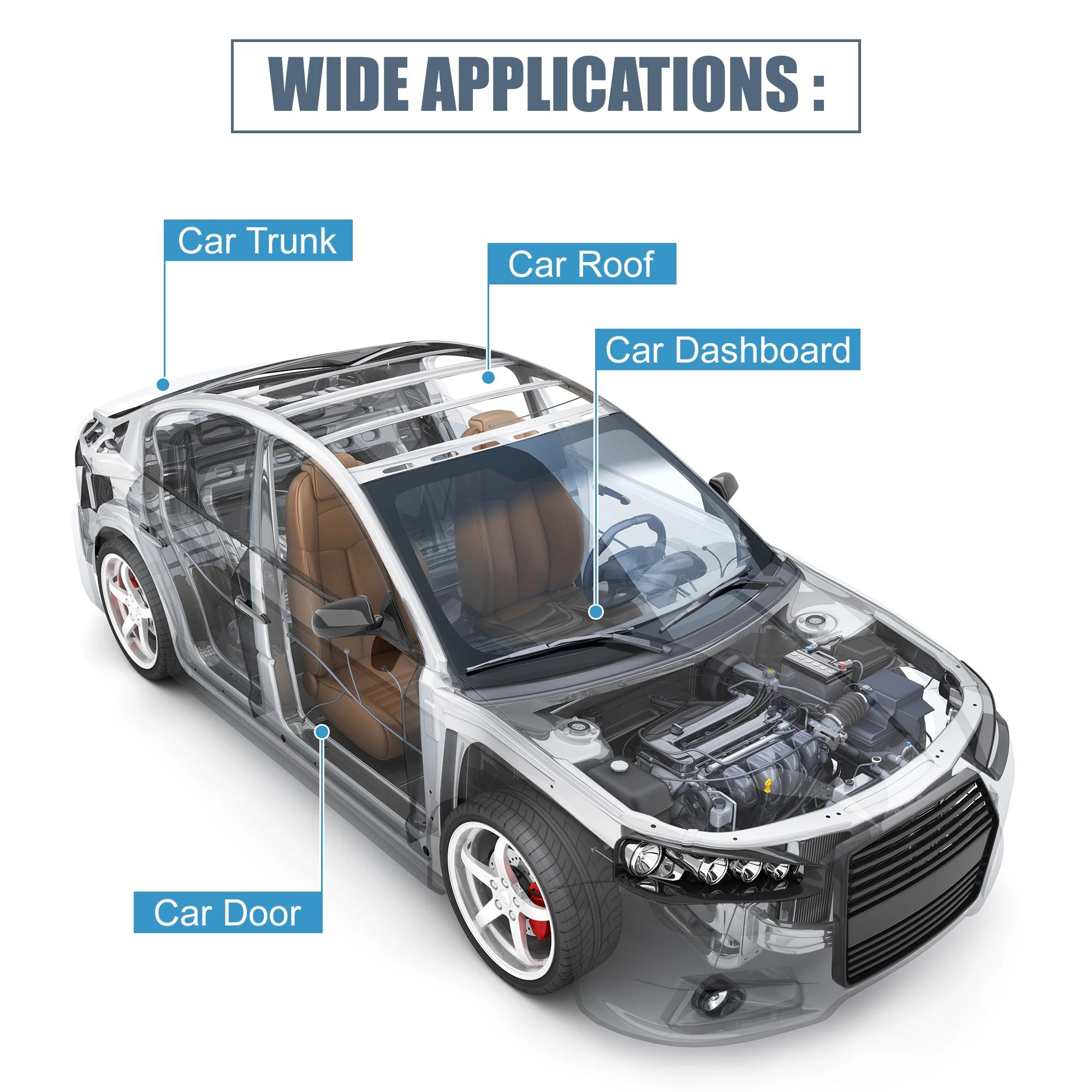 UXCELL – revêtement de tête en daim avec support en mousse, pour garniture intérieure de voiture et