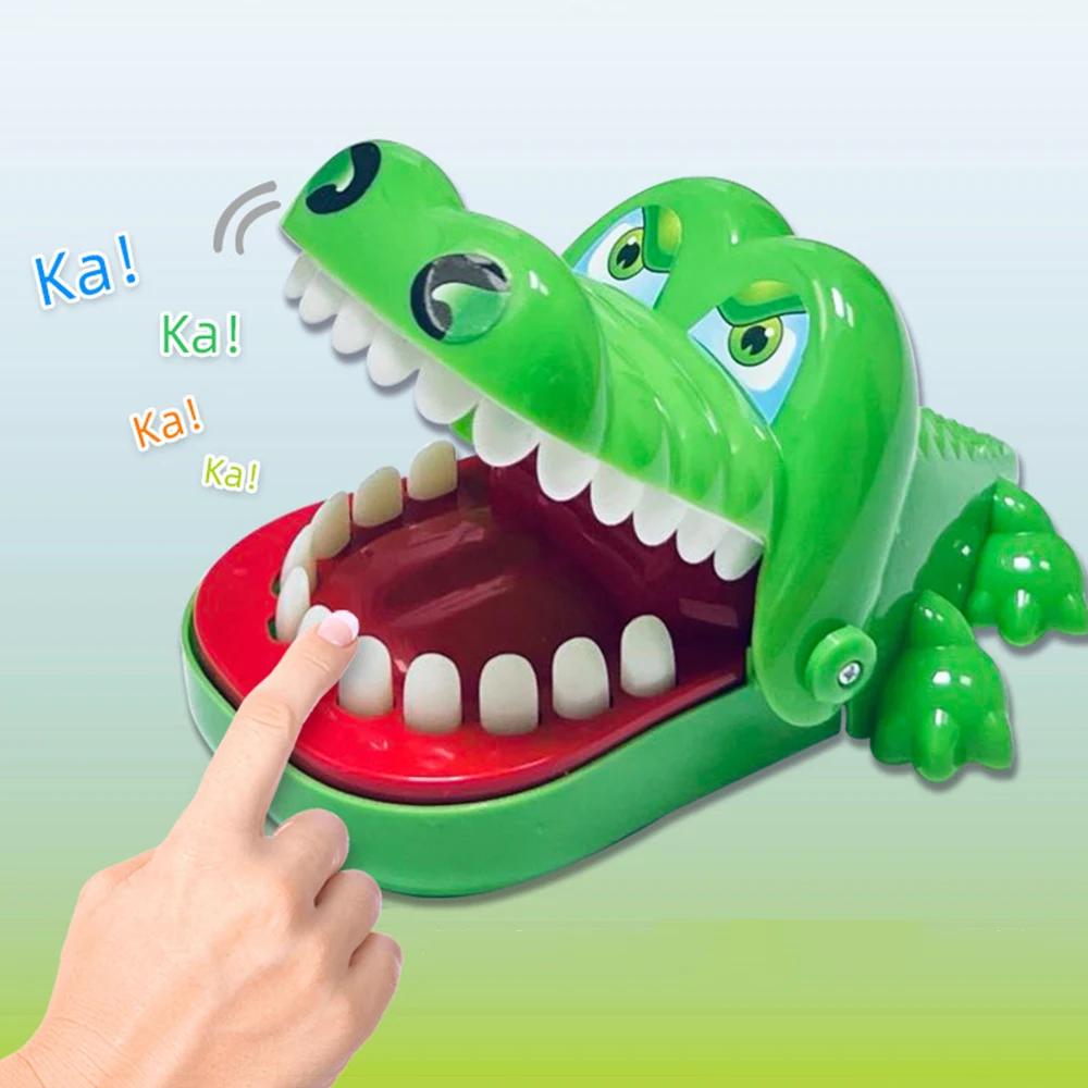 Jouets de dents de crocodile pour enfants, morsures de crocodile, entraînement de réaction des doigt