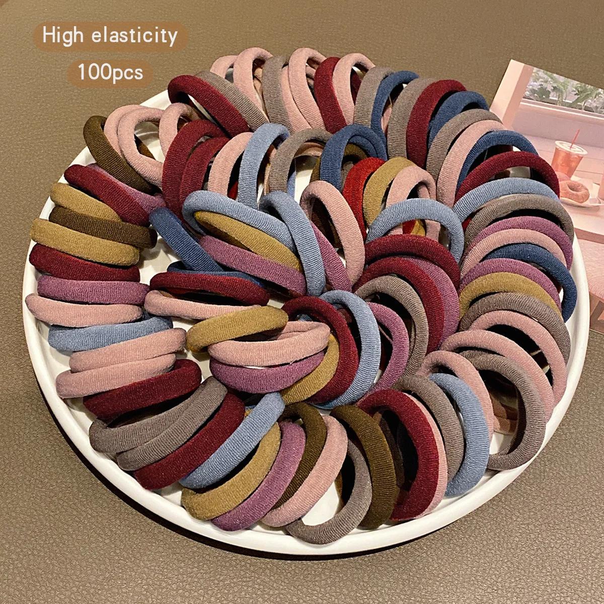 Accessoires pour cheveux de style coréen durables, pilotes 100, FS élevés, bandes élastiques, adapté