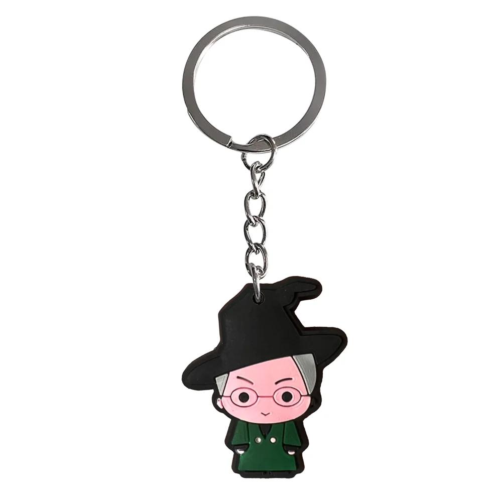 Lot de 17 porte-clés anime Harry Potter, joli porte-clés, ornement, pendentif de voiture, cadeaux po