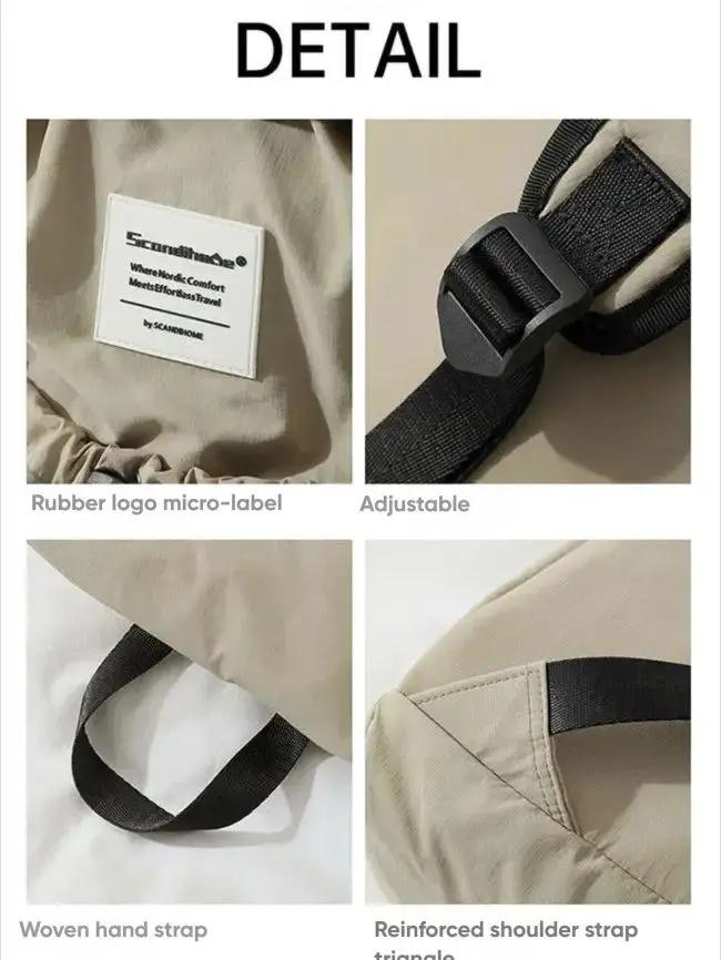 Grand sac à dos imperméable en nylon avec cordon de serrage pour hommes et femmes, compartiment pour