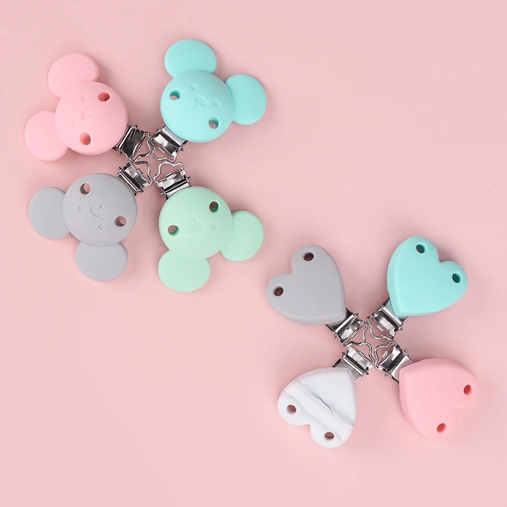 Lofca Clip en Silicone 5 pièces sucettes pour bébé pour bricolage sucette chaîne soins infirmiers de