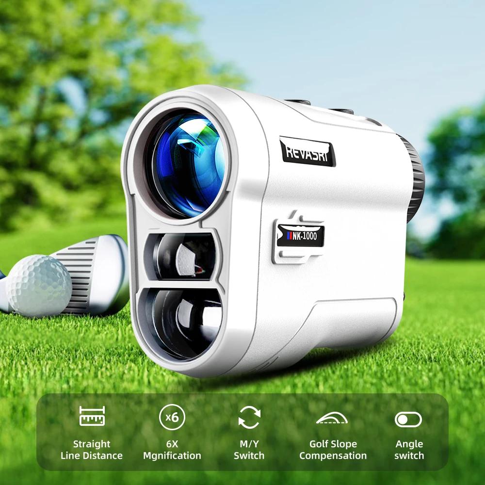 Télémètre laser de golf REVASRI rechargeable 600M/1000M avec grossissement 6X, télescope monoculaire