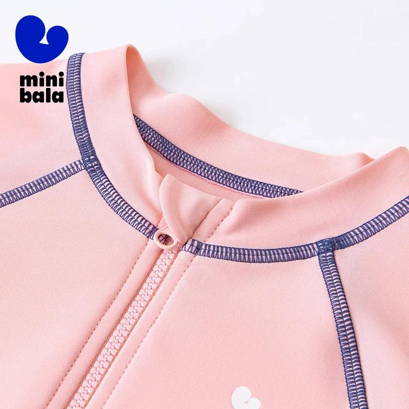 Mini Bala été filles maillot de bain haute élasticité Protection solaire une pièce maillot de bain U