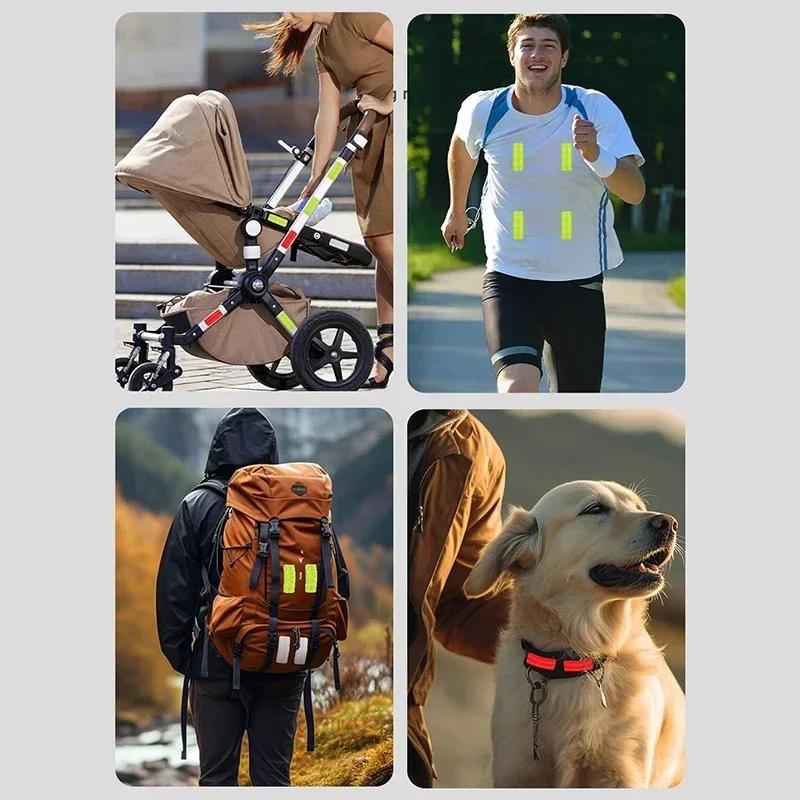 Patch réfléchissant Anti-collision de nuit étanche, 10 pièces, accessoires de poussette multifonctio
