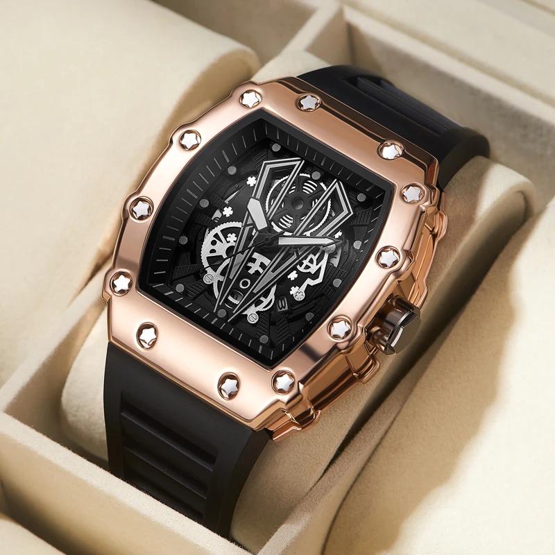 Montre de commerce extérieur grand cadran pour hommes Quartz étanche Sport carré montre lumineuse po