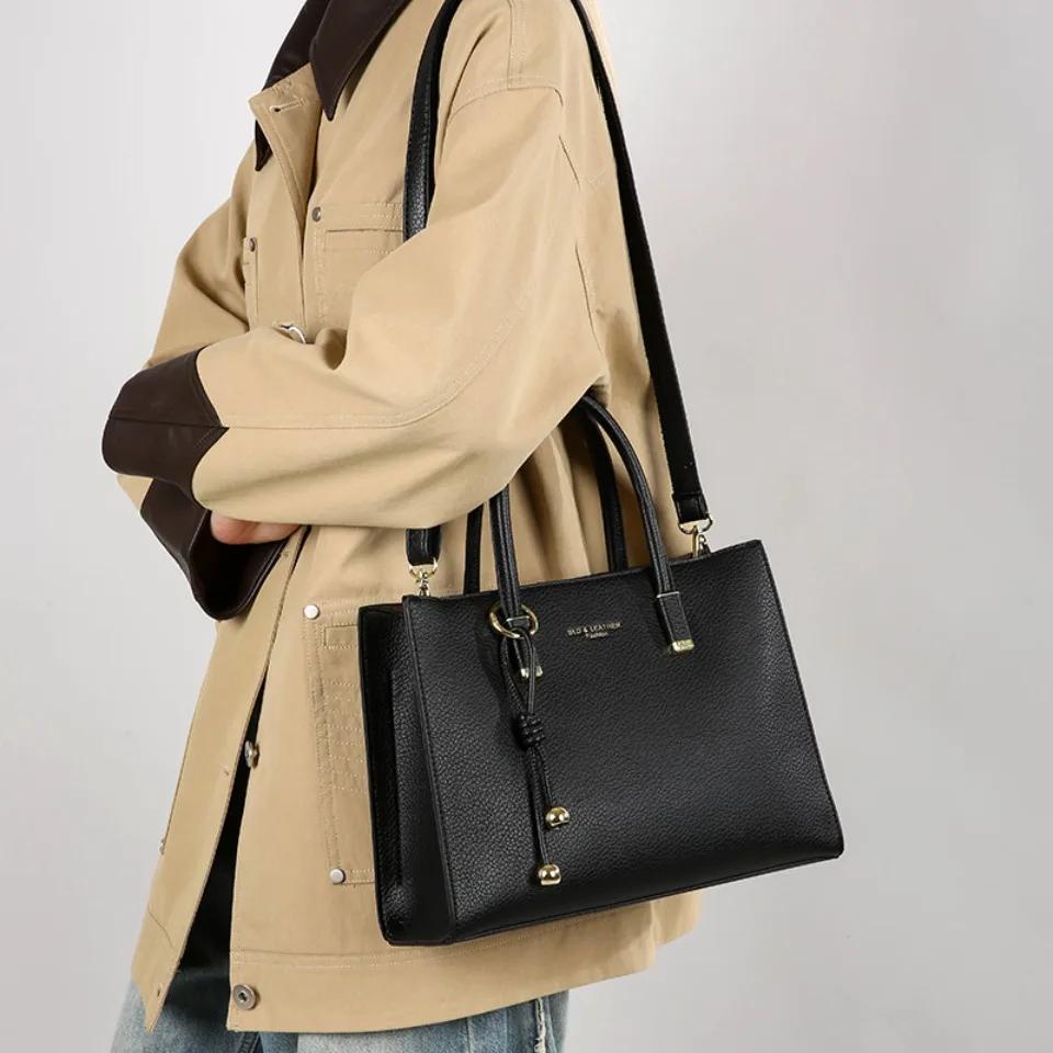 Sac à main en cuir de qualité supérieure de marque authentique, sac fourre-tout pour femme, sac mess