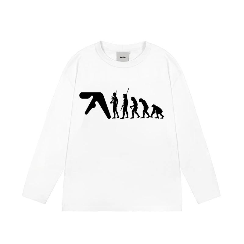 Aphex Twin T-Shirt homme coton automne graphique surdimensionné esthétique mode coréenne à manches l