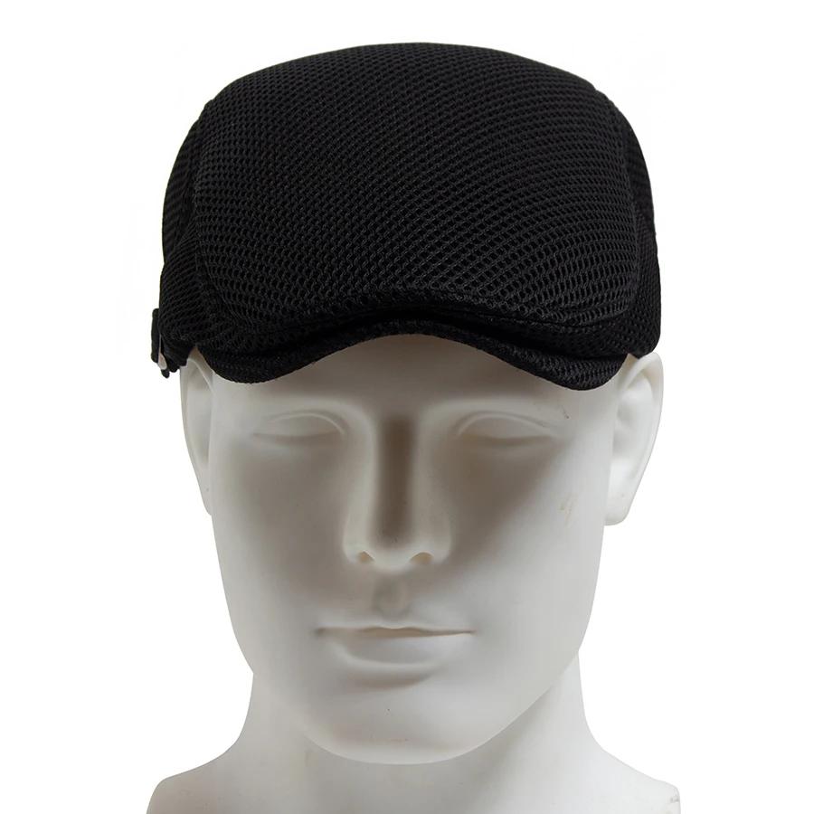 Béret en maille respirante pour hommes et femmes, chapeau plat, pare-soleil décontracté, Vintage, ca