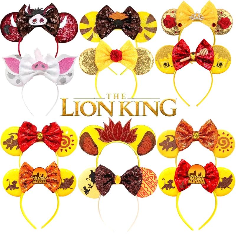 Bandeaux Mickey Mouse le roi Lion Mufasa Simba oreilles bandeaux pour filles enfant Pumba chapeaux f