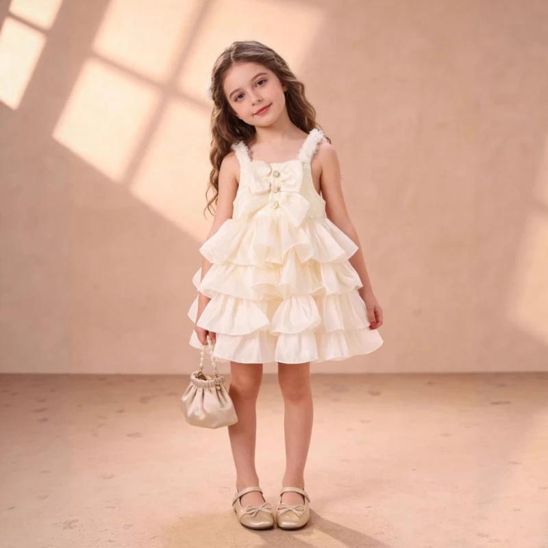 Robe de Princesse Bébé 2026, Robe sans Manches pour Enfants Filles, Costume d'Été, Nouvelle Jupe Tut