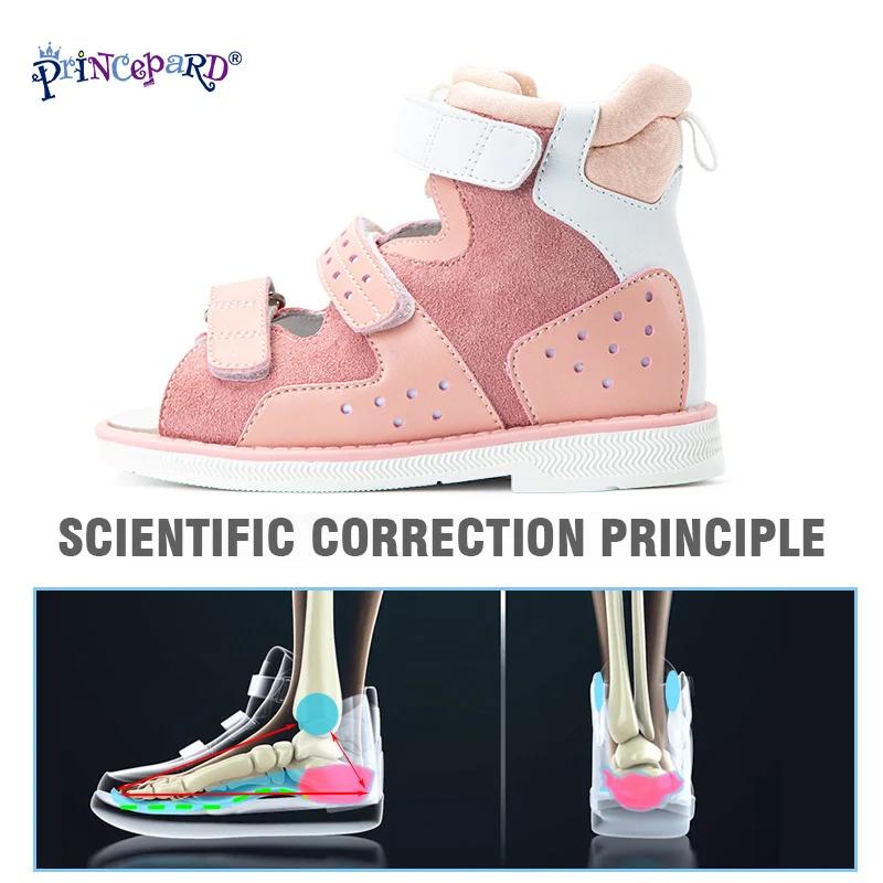 Princepard Chaussures orthopédiques d'été pour tout-petits garçons et filles, soutien de la voûte pl