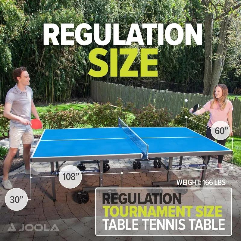 Table de Ping-Pong d'extérieur avec ensemble de filet de Tennis de Table étanche, assemblage rapide,