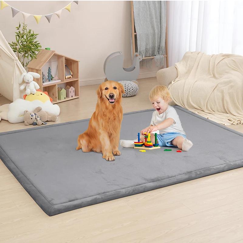 Huloosleep 4 couleurs bébé ramper tapis de jeu antidérapant épais doux mousse bébé activité tapis sa