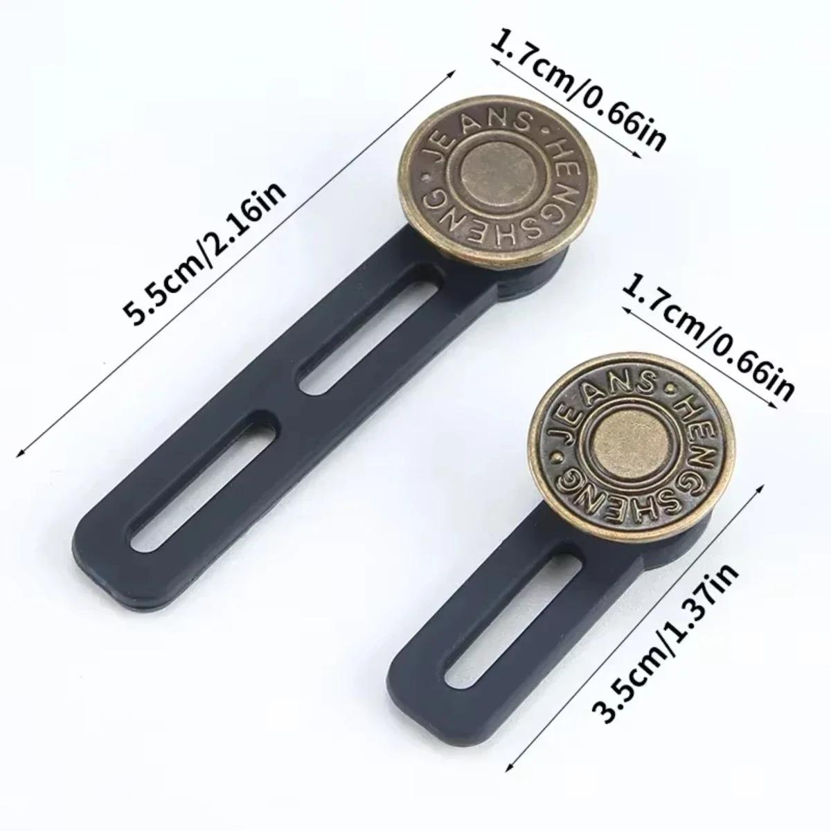 Extensions de boutons pour jeans et pantalons, 6 pièces, extension d'attente universelle pour femmes