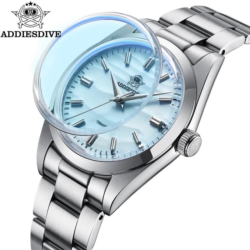 ADDIESDIVE-Montre-bracelet en acier inoxydable pour homme, montres à quartz étanches, cadran de sabl