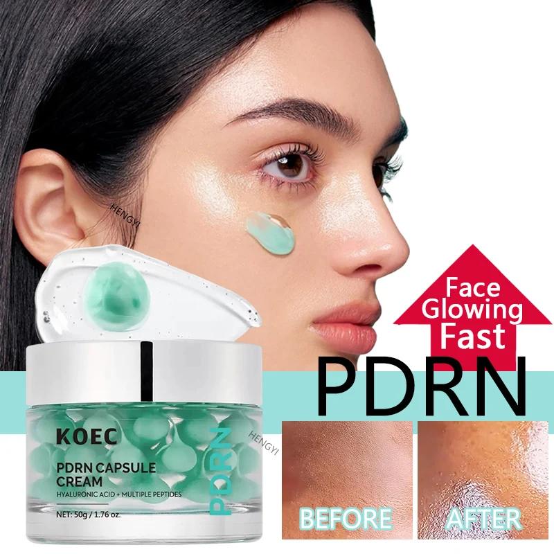 Crème hydratante pour le visage en capsules PDRN, soin coréen pour la peau, acide hyaluronique, long