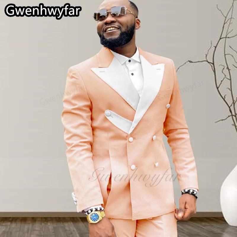 Gwenhwyar – revers à Double boutonnage pour hommes, nouveau, personnalisé, bleu Royal, coupe cintrée