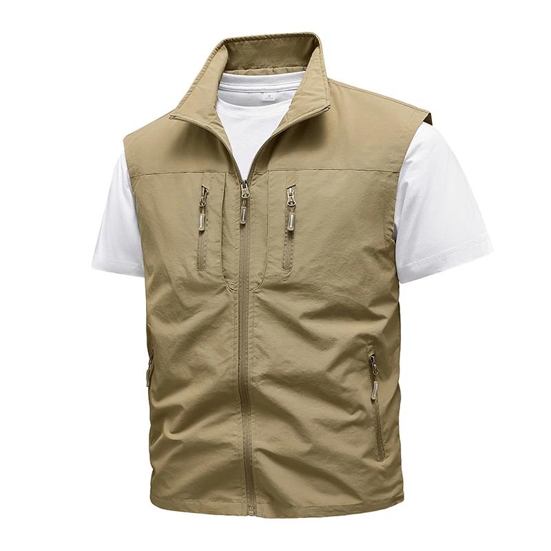 Nouveau printemps hommes en plein air gilets décontractés hommes été imperméable respirant pêche gil
