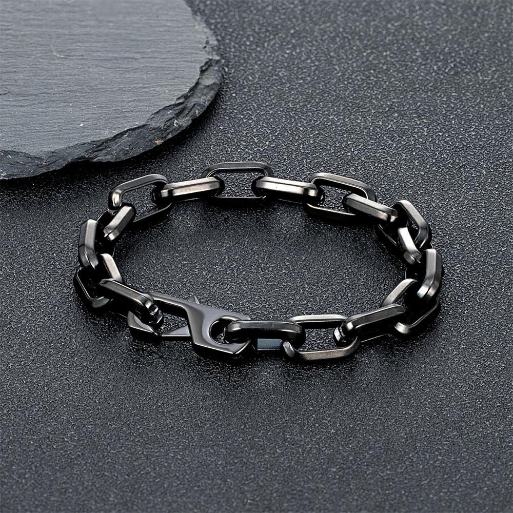 Breloque Simple Cuba O-chaîne Bracelet hommes femmes mode Dubai lien Punk Hip Hop acier inoxydable C