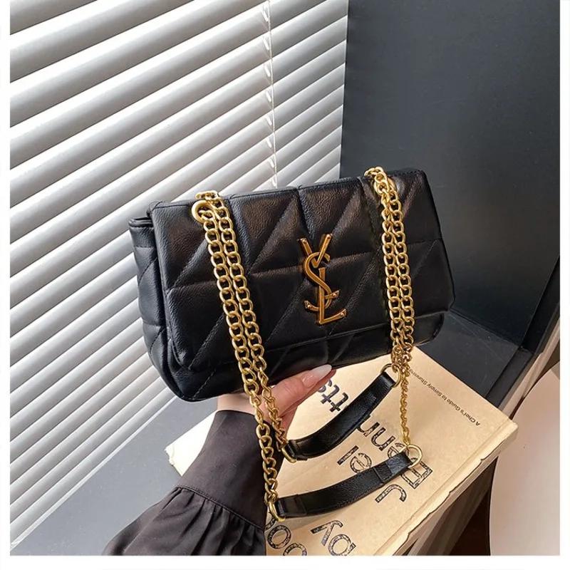 Sac carré vintage pour femme, sac à bandoulière tendance avec chaîne, convertible en sac à épaule, i
