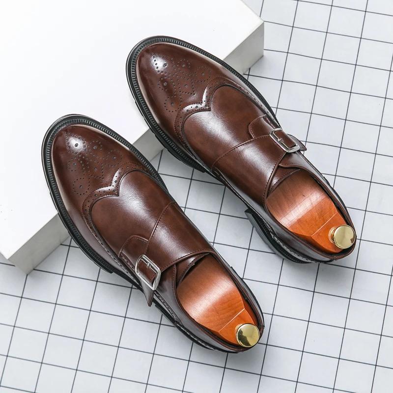 Chaussures de mariage formelles tendance pour hommes, chaussures en cuir décontractées pour hommes,