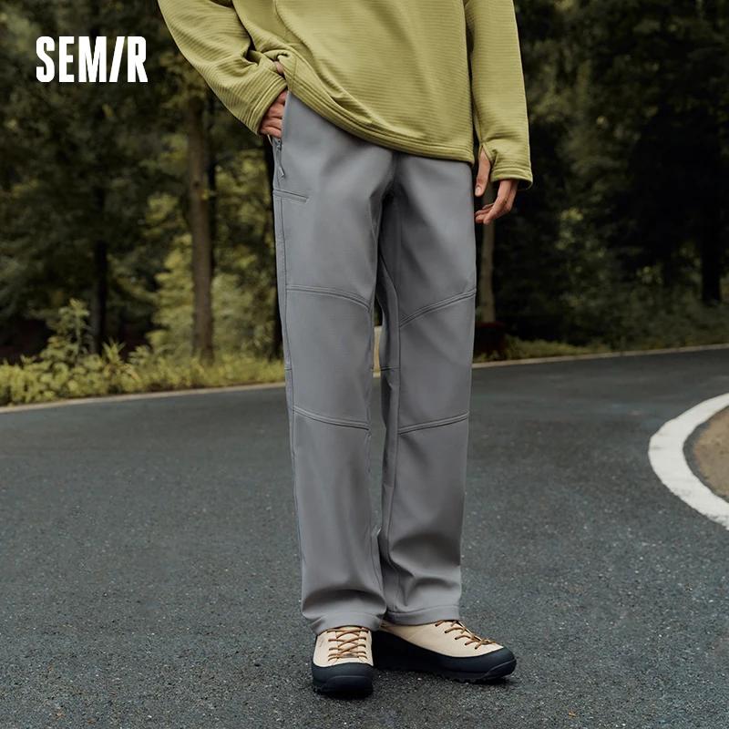 Semir pantalons décontractés hommes doublé polaire trois résistant en plein air pantalons longs 2025