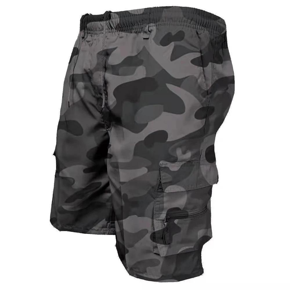 Short tactique d'été pour hommes, Short Cargo décontracté, ample, multi-poches, taille élastique, sa
