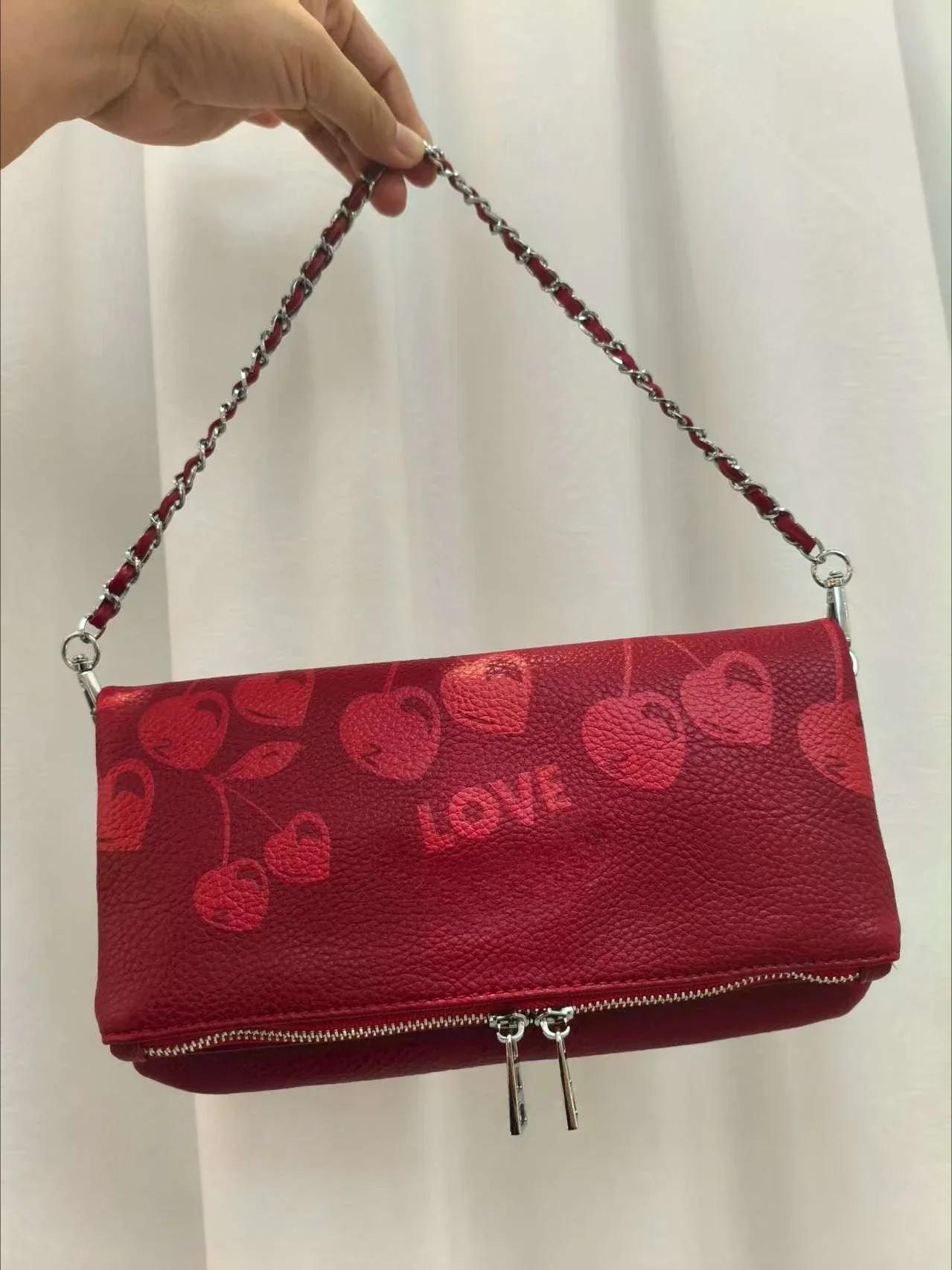 Nouveau Sac à Bandoulière Femme Marron Double Polaire ZV Design Luxe Décontracté Rétro Sac Ailes