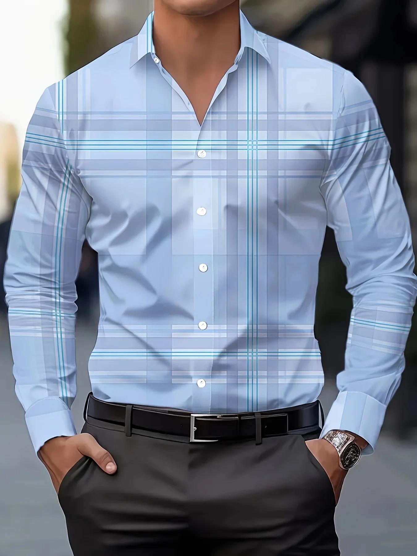 Chemise habillée à manches longues pour hommes, coupe cintrée, chemise formelle d'affaires, classiqu