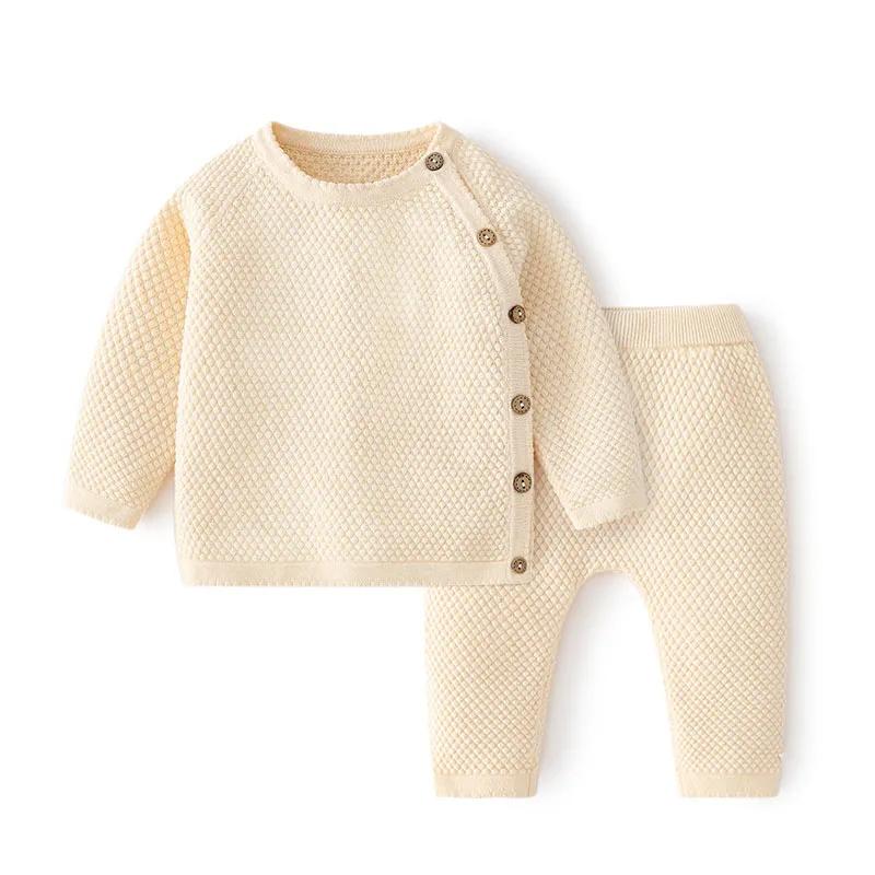 Ensemble pyjama coton bébé garçon fille - Vêtement nouveau-né confortable pour printemps