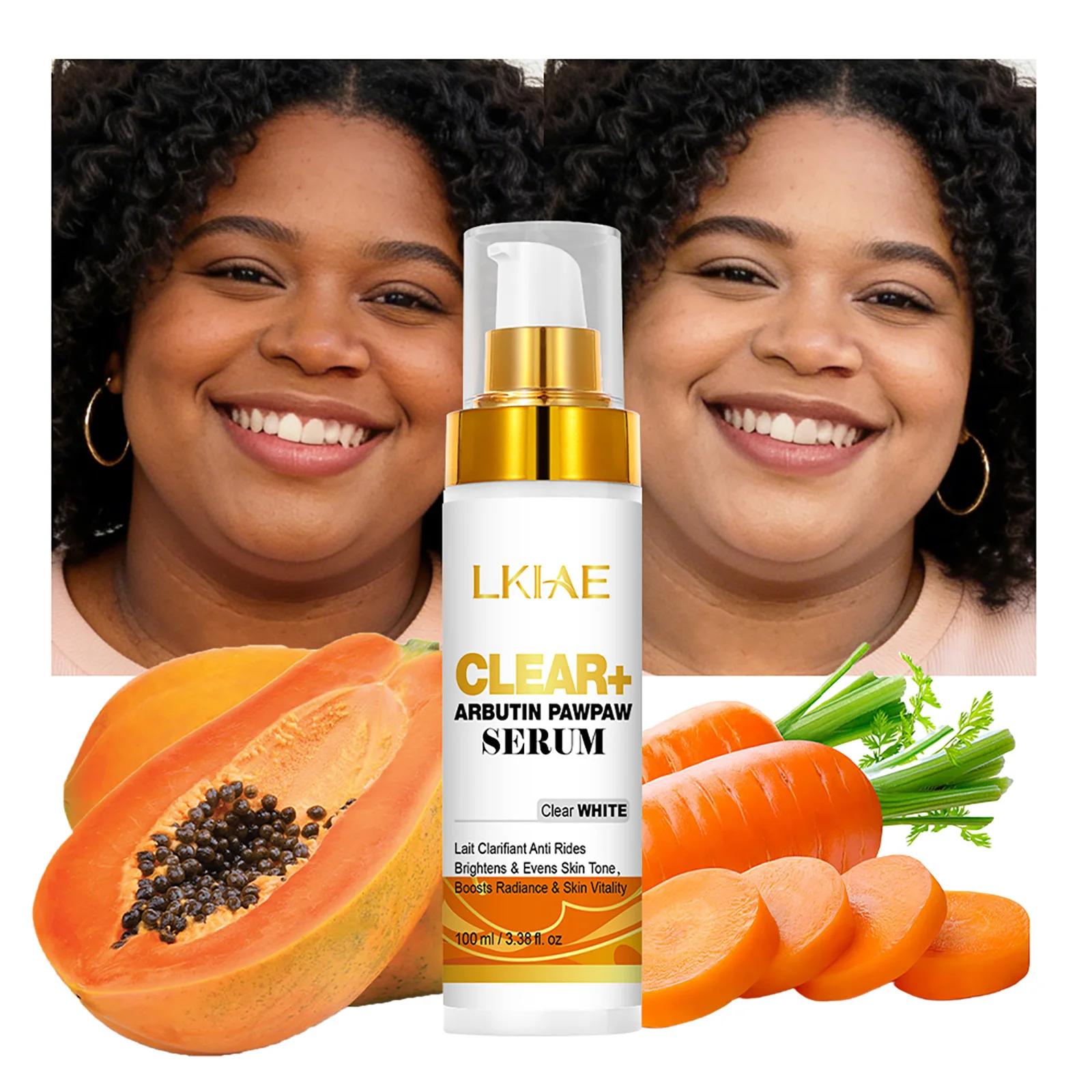 Sérum éclaircissant à l'arbutine LKIAE, hydratant, élimine les taches brunes, les points noirs, la m
