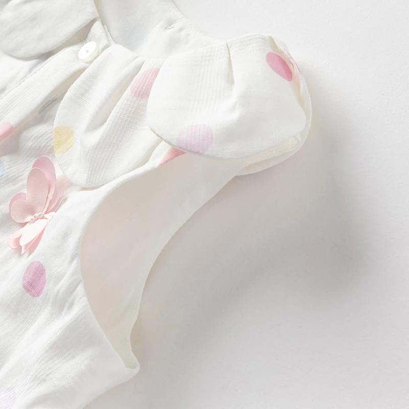 Dave Bella robes pour enfants printemps automne filles jupe sans manches coton doux vêtements d'exté