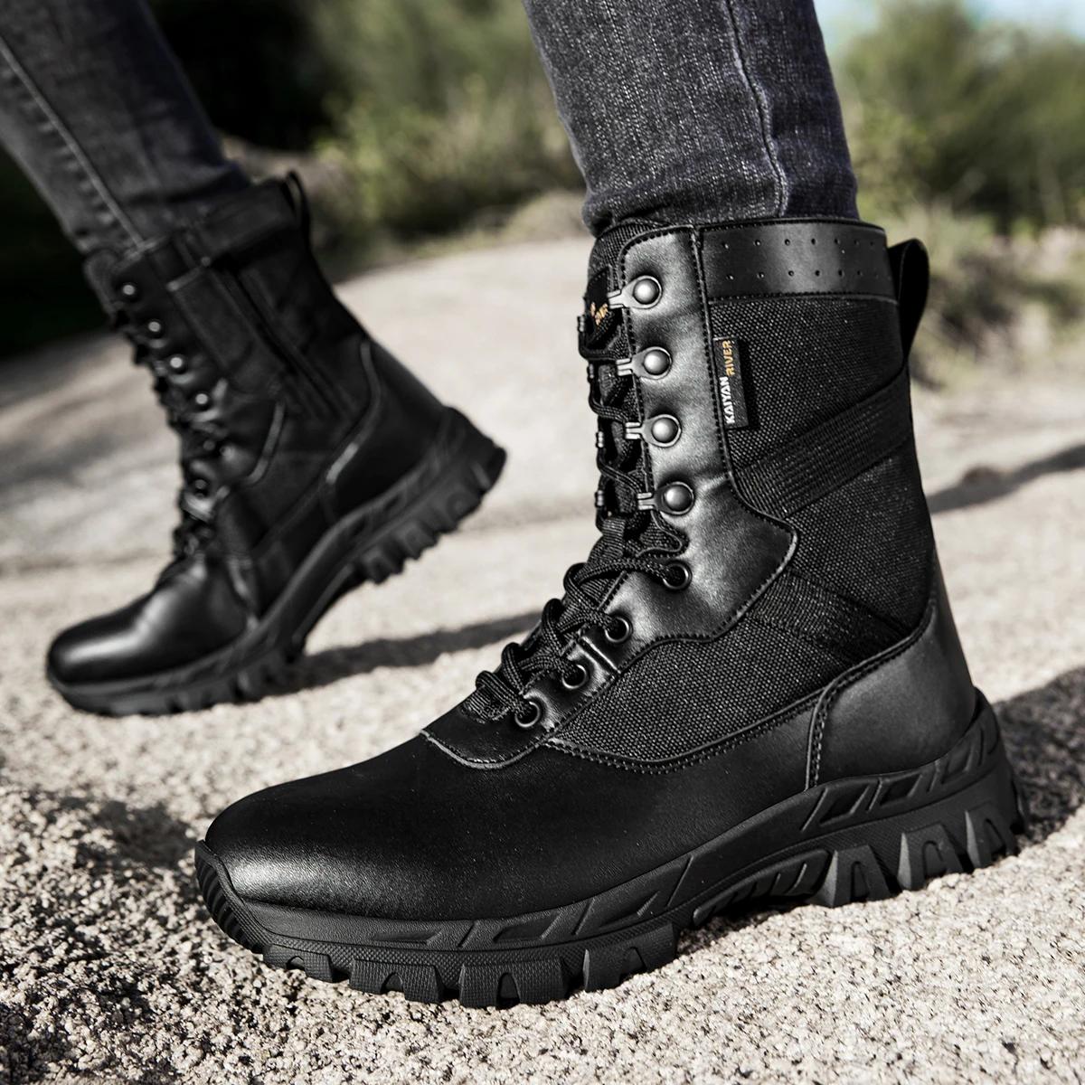Bottes tactiques militaires pour hommes et femmes, chaussures militaires imperméables unisexes de ha